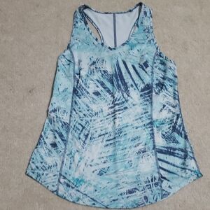 Blue Patterned Tank Top